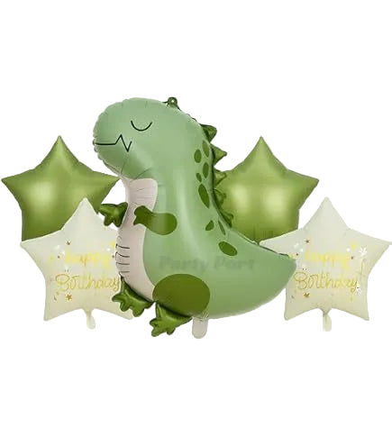 Dinosaur Happy Birthday Balloon Set 5 Pieces