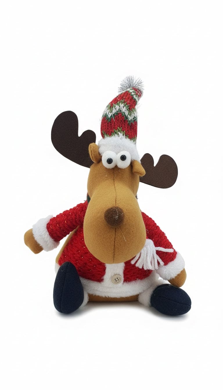Christmas Moose 42cm Plush Toy