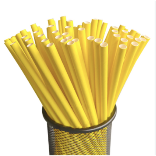 Yellow Paper Straws