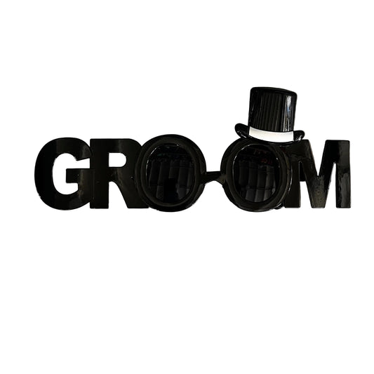 Groom Top Hat Black Glasses