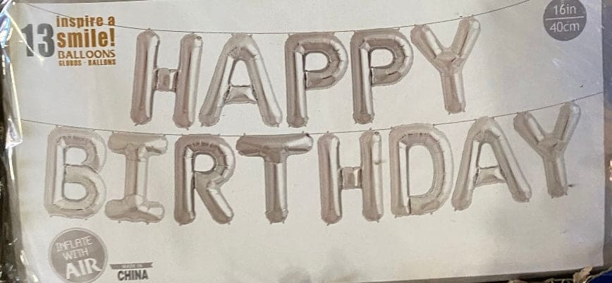 Happy Birthday Foil balloon Set Available in Different Options