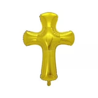 32'' Cross Foil Gold Balloon