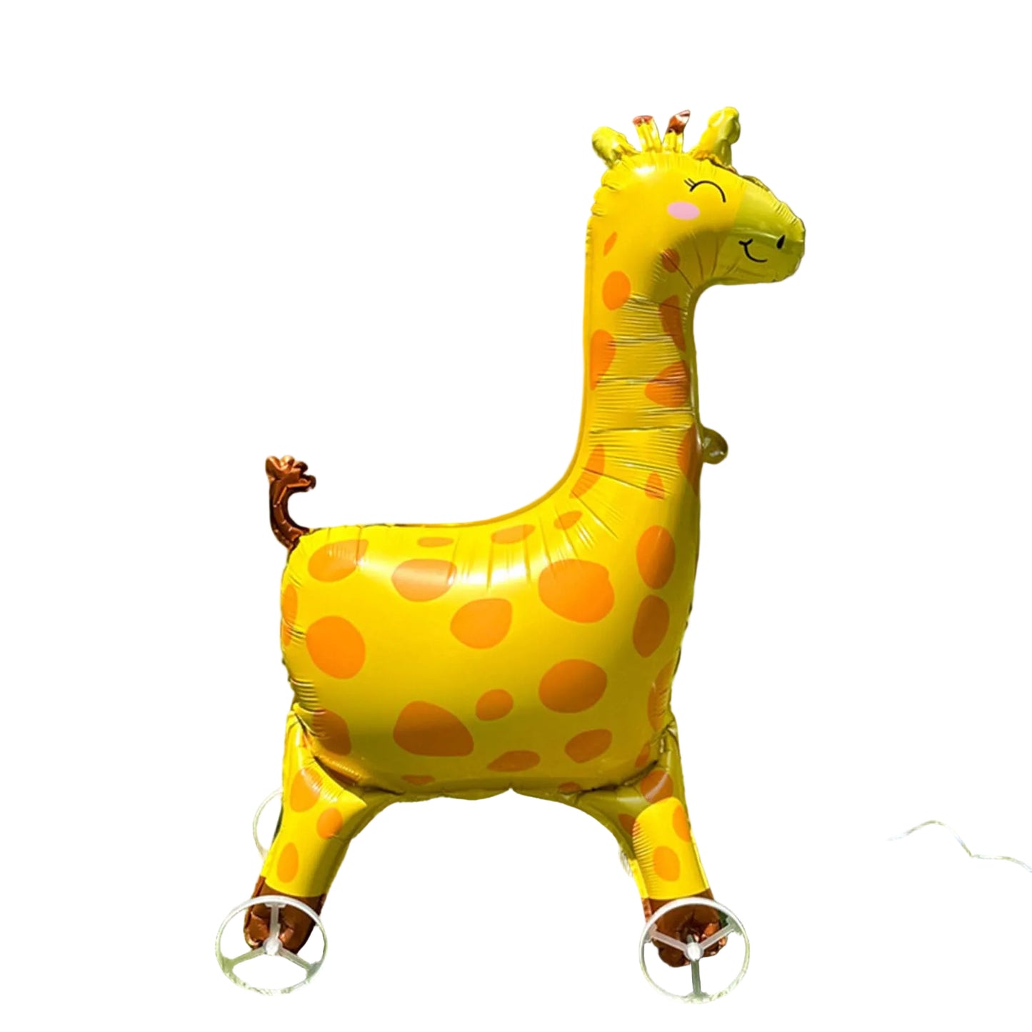 Standing Giraffe Foil  Balloon with Wheels