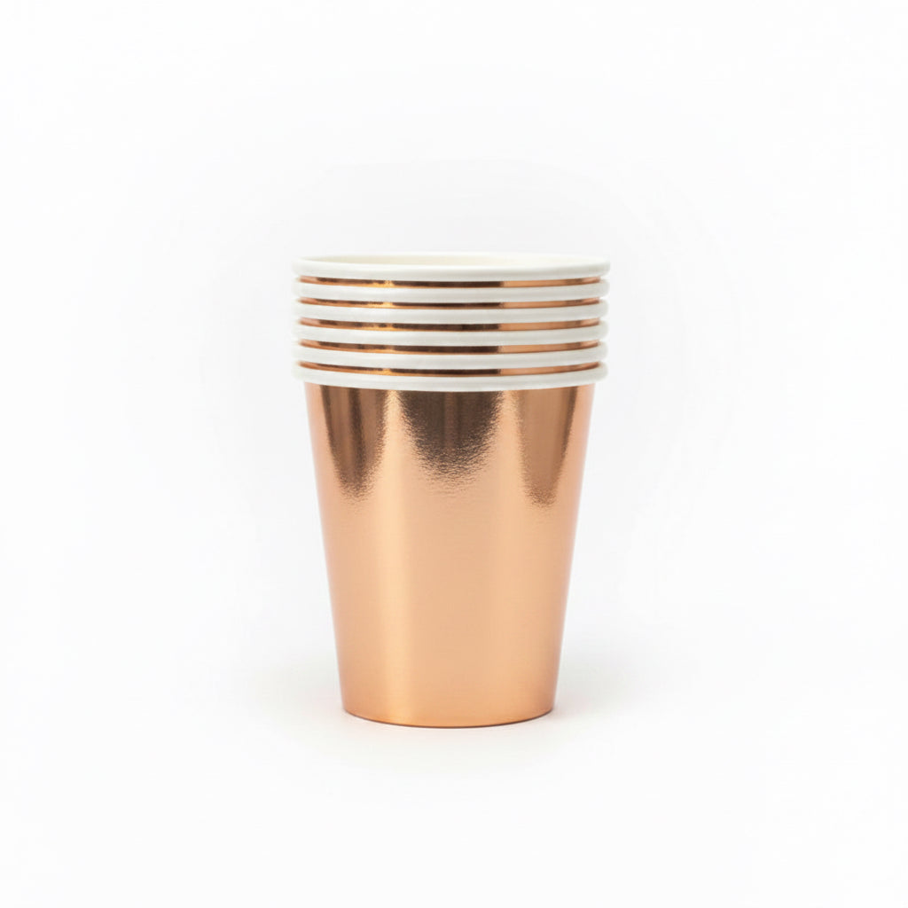 Rosegold Paper Cups