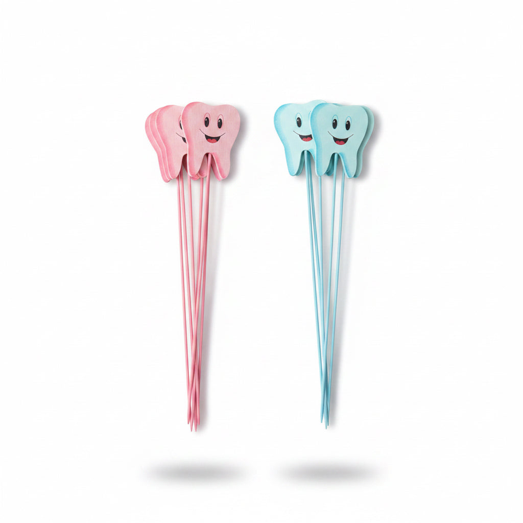 First Tooth Party Wood Sticks 12 Pcs