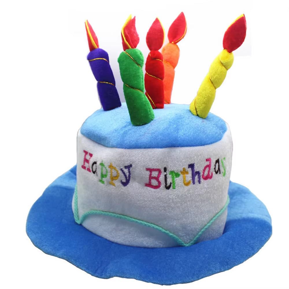 Happy Birthday Candle Blue  Hat