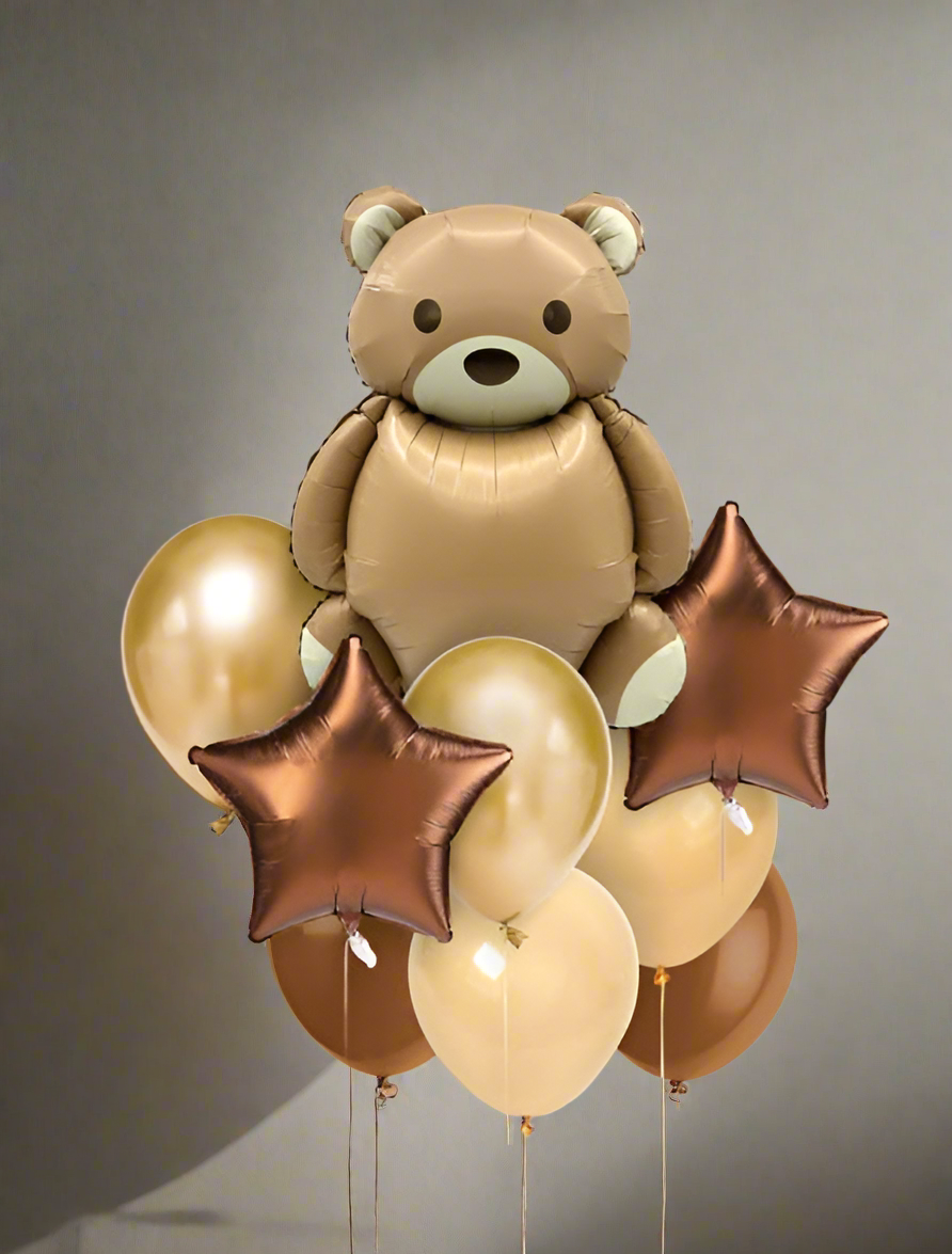 Teddy Bear Foil Balloons Set 9 pcs