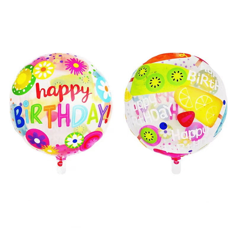 Happy Birthday Colorful FLower Balloon