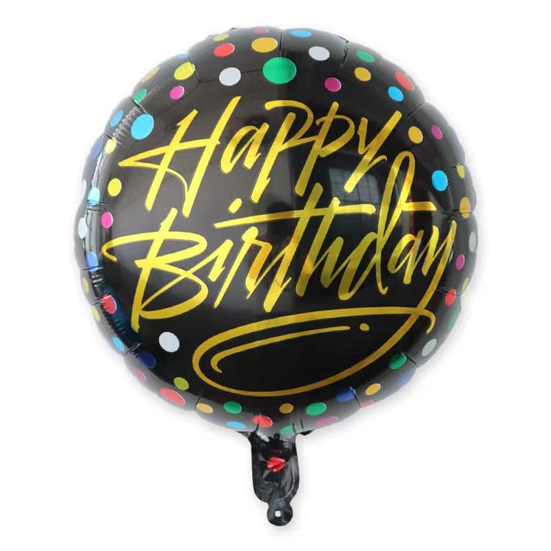 Happy Birthday Black Balloon