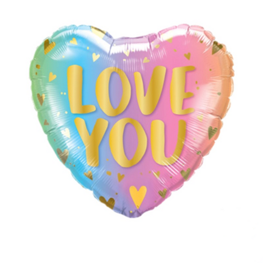 Multi Colored I Love You Balloon