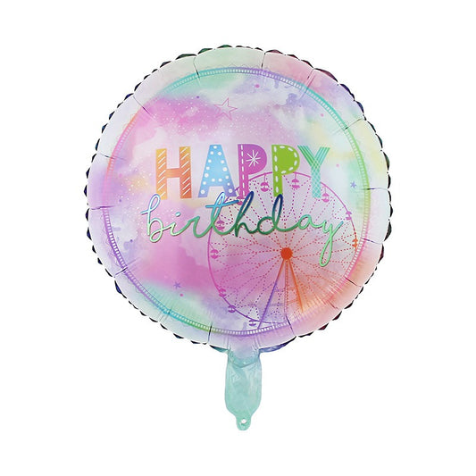 Happy Birthday Pastel Ferris Wheel Balloon