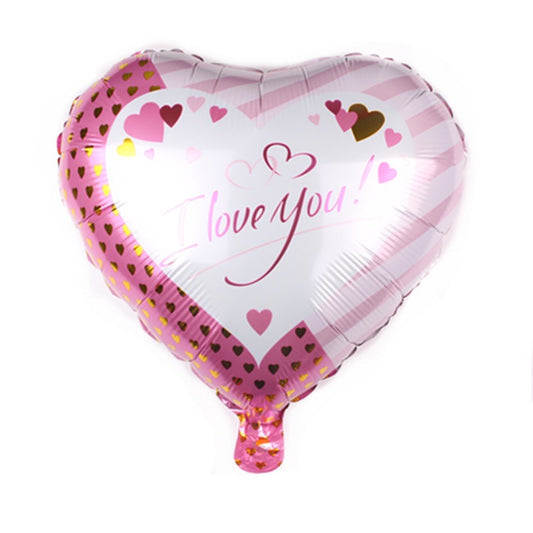 White and Pink I Love You Foil Balloon