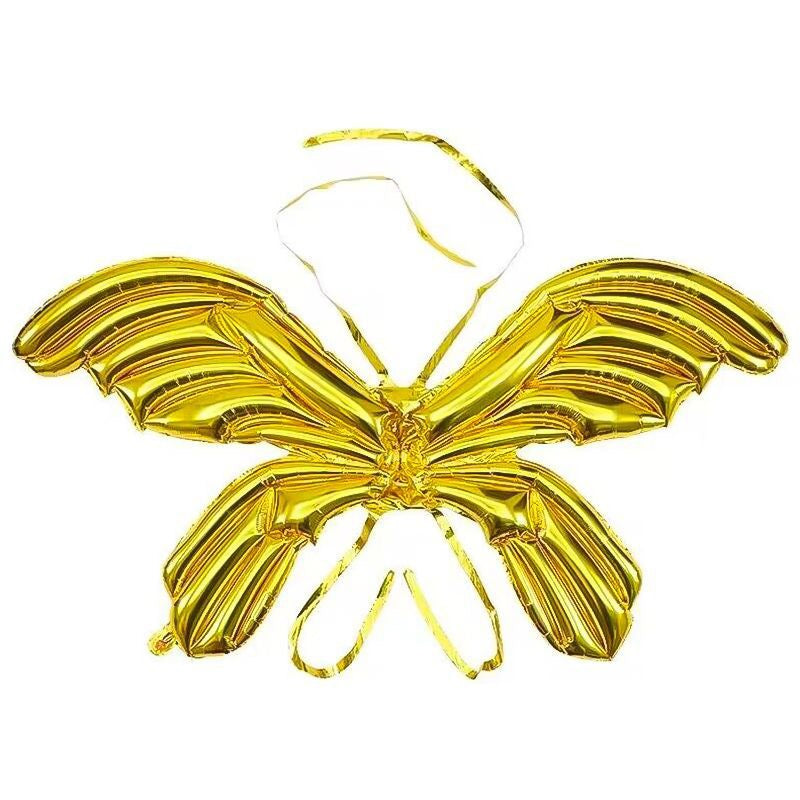 Gold and Silver Wearable Wings Balloon