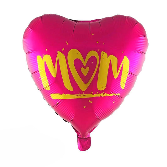 Mom Heart Fuchsia Balloon