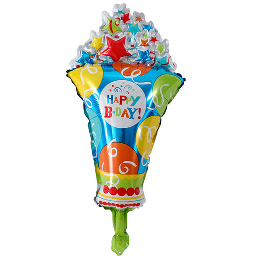 Happy Birthday Confetti Balloon Stick