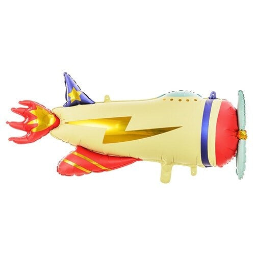 38" Foil Yellow Airplane Balloon