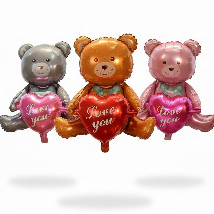 I Love You Teddy Bear Foil Balloon