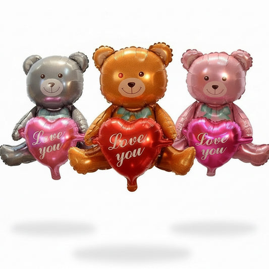 I Love You Teddy Bear Foil Balloon