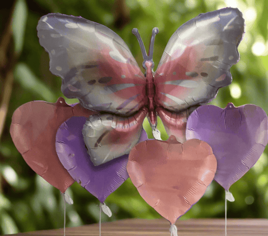 Butterfly Foil 5 Pieces Balloon Set