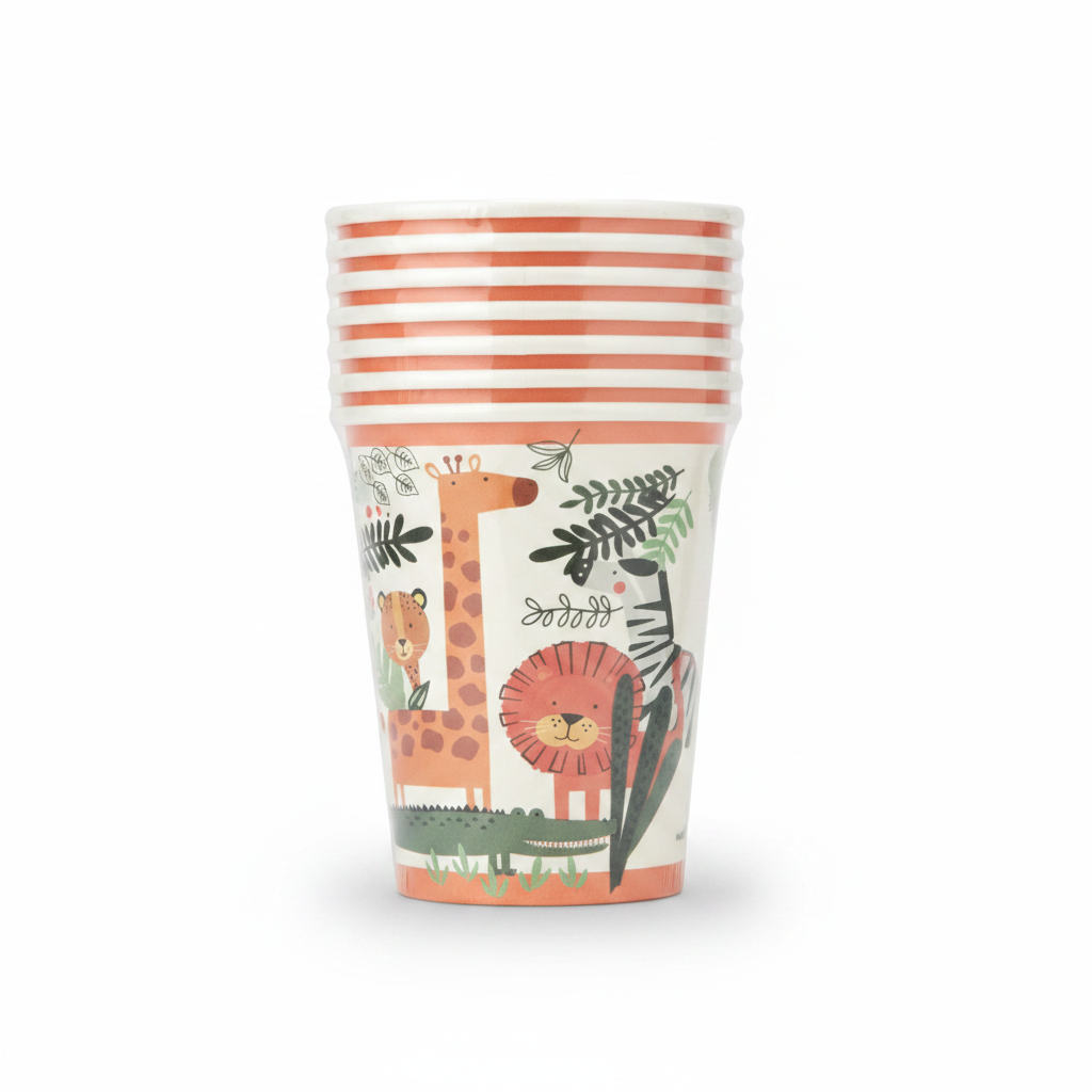 Zoo Paper Cups 8 Pcs