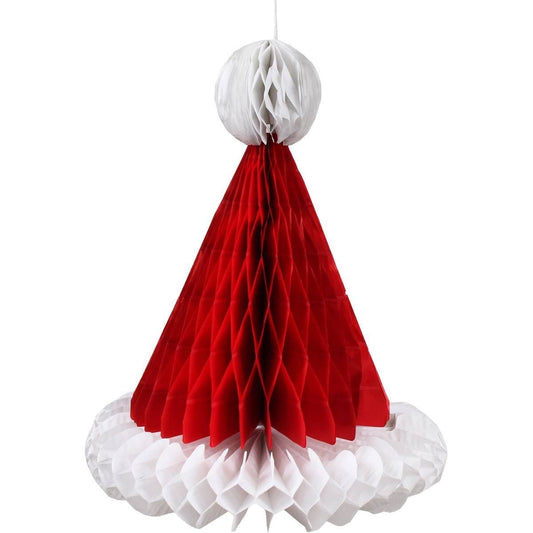 Christmas Hat Honeycomb Paper Decoration