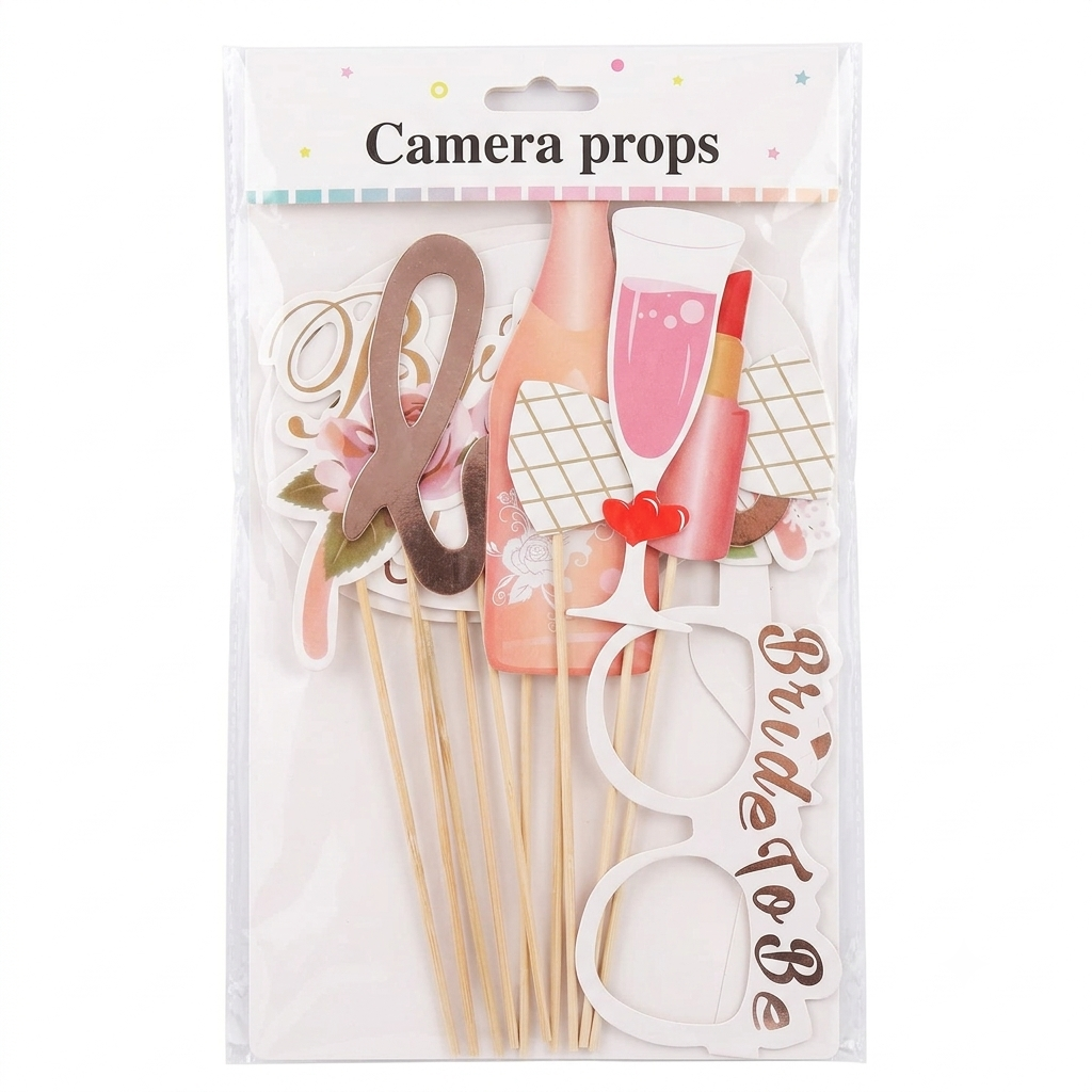 Bride to Be Rose Gold Camera Props Set 11 Pieces