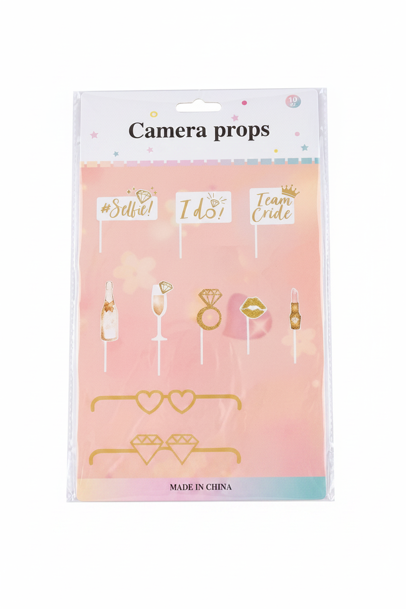 Gold Bride to Be Camera Props Set 10 Pieces