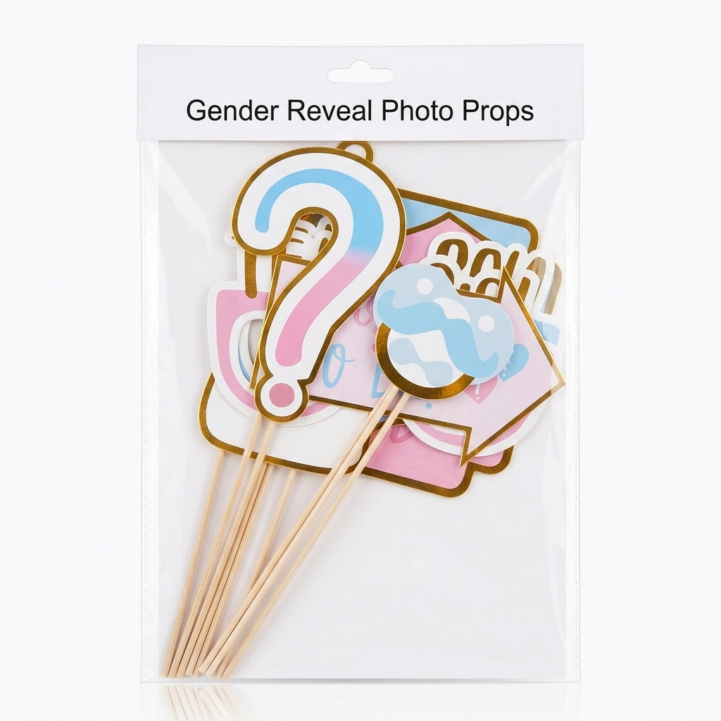 Gender Reveal Camera Props Set 10 Pieces