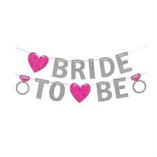 Bride to Be Pink and Silver Banner