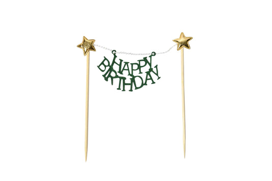 Happy Birthday Star Sign Cake Topper - My Store