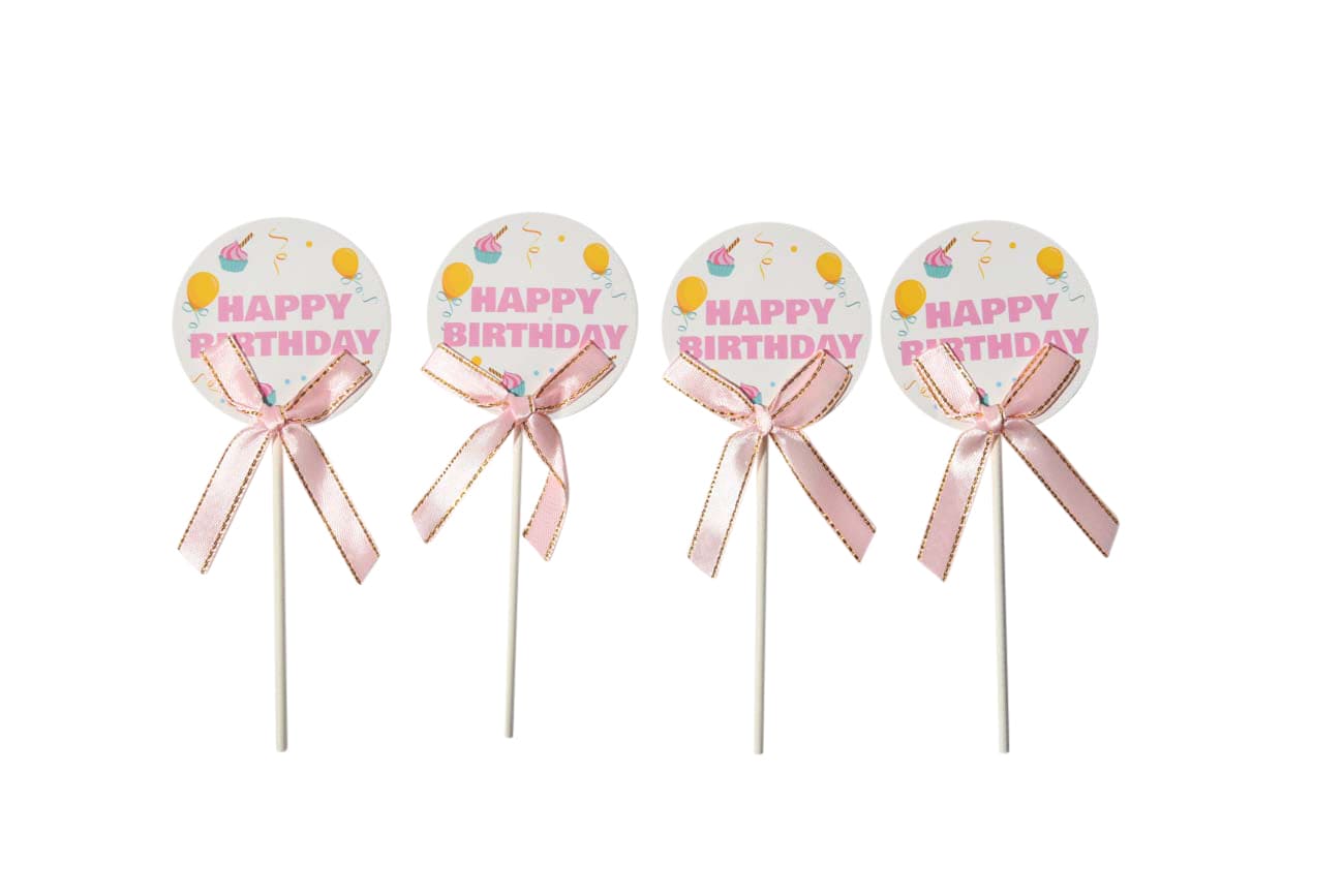 Happy Birthday Round Cake Toppers - My Store