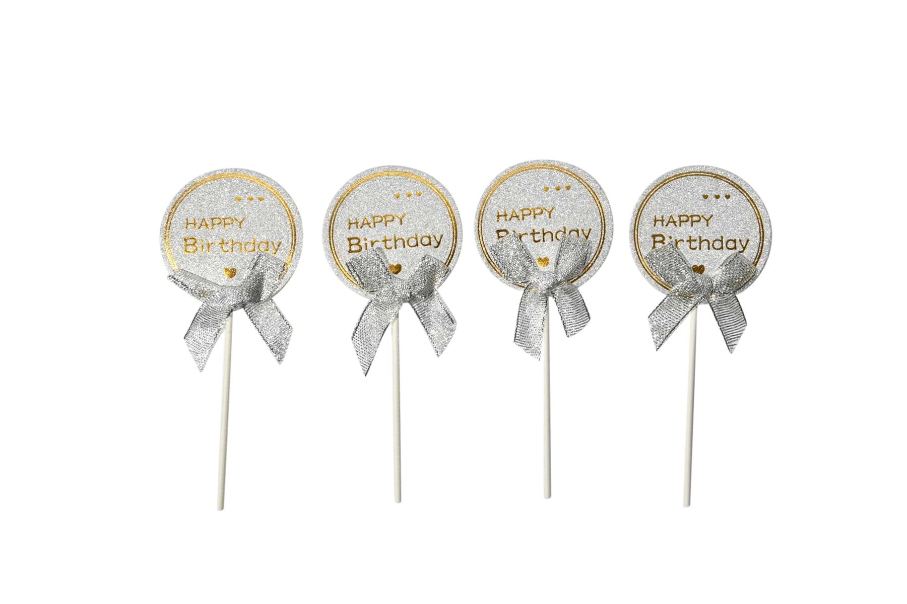 Happy Birthday Cake Toppers with Ribbons - My Store