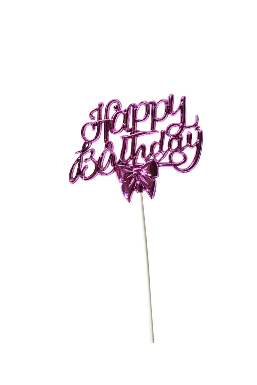 Shiny Happy Birthday Cake Topper - My Store