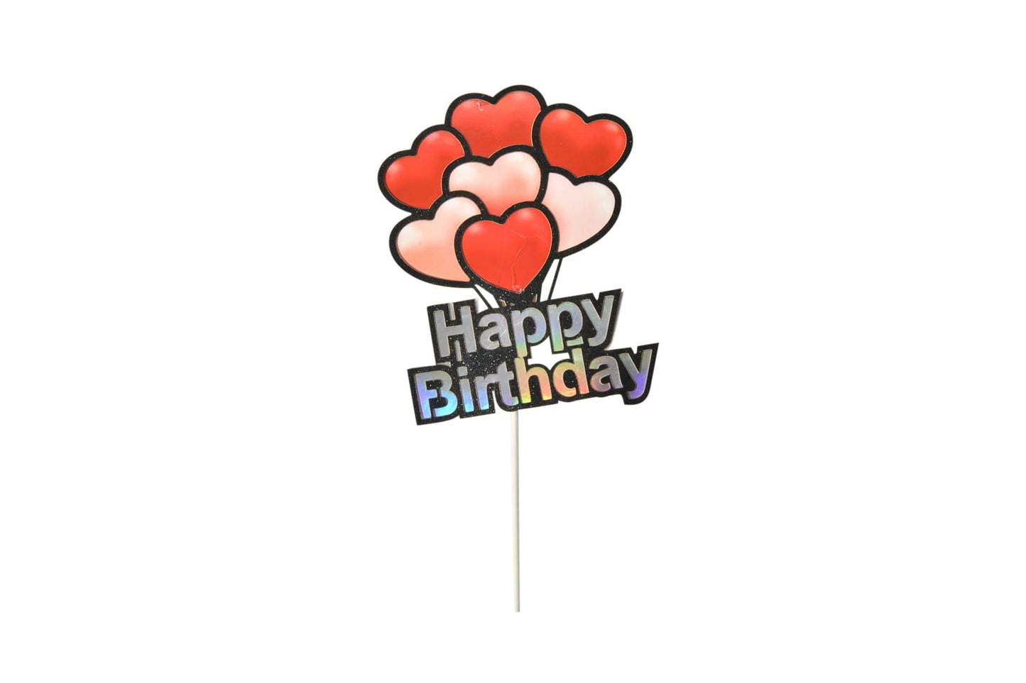 Balloon Heart Happy Birthday Cake Topper - My Store