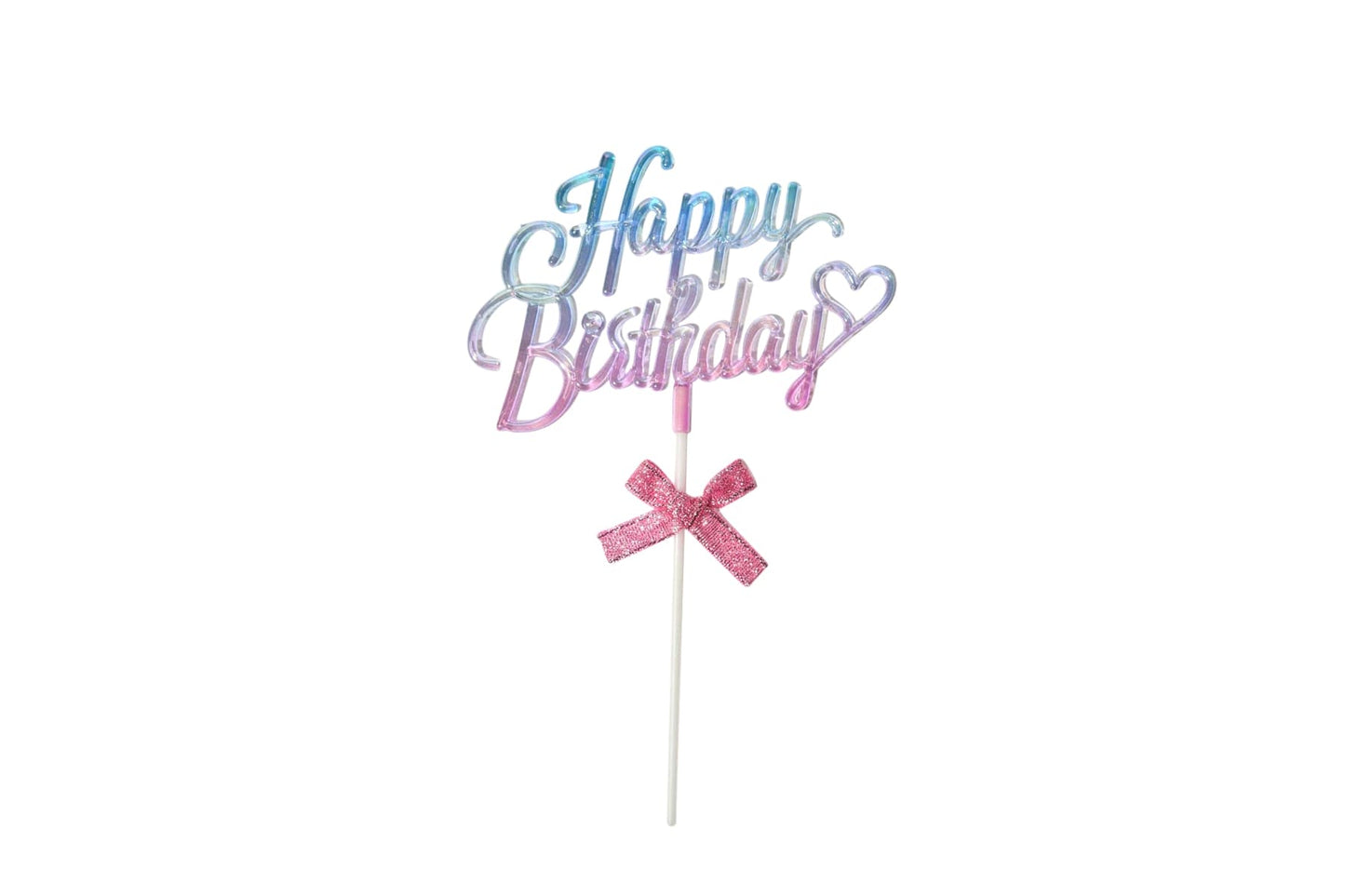 Happy Birthday Gradient Pink and Blue Cake Topper - My Store