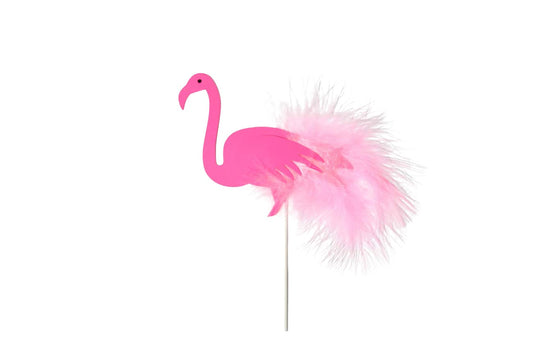 Flamingo with feather Cake Topper - My Store