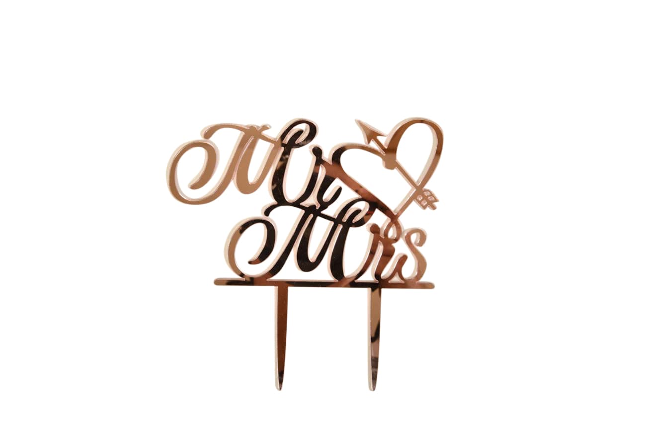 Mr and Mrs Plexi Cake Toppers - My Store