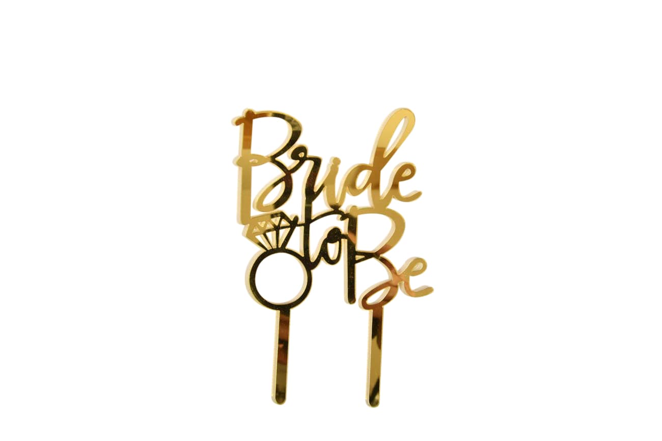 Bride To Be Plexi Cake Toppers - My Store