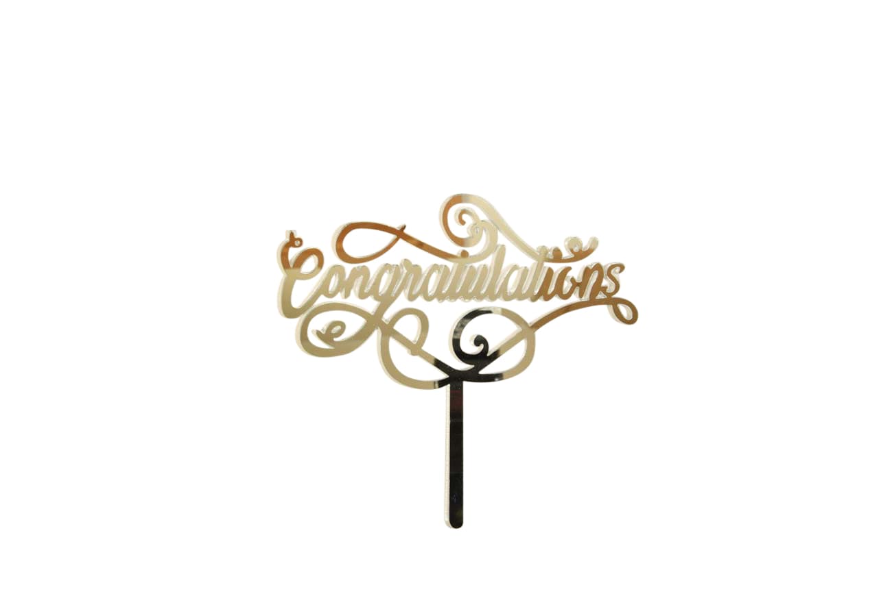 Congratulations plexi Cake Topper - My Store