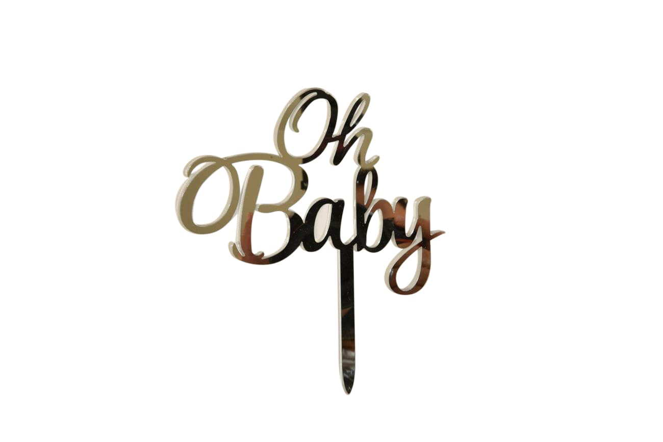 Oh Baby Plexi Cake Topper - My Store