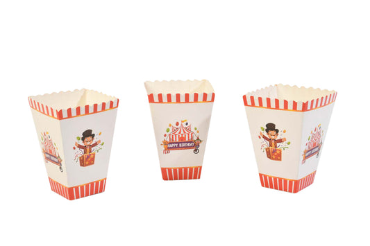 Happy Birthday Circus Popcorn Boxes - My Store