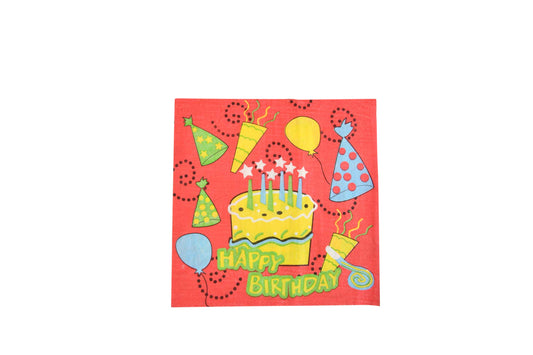 Red Happy Birthday Napkins - My Store