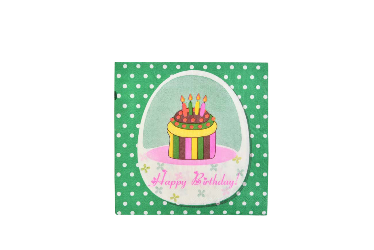 Happy Birthday Cake Napkins - My Store