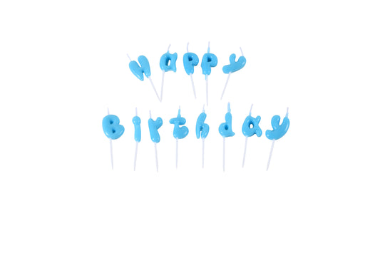 Bubble Font Happy Birthday Candle