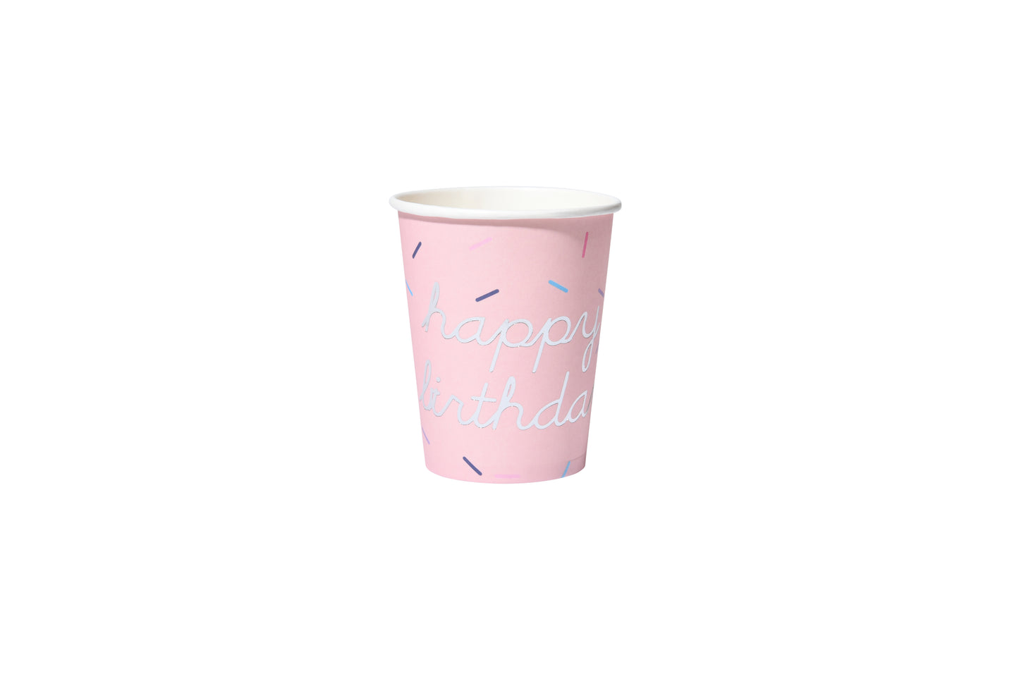 Green/Purple/Pink Pastel Happy Birthday Sprinkles Paper Cup - My Store