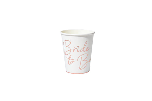 White Rose Gold Bride to Be Paper Cup - My Store