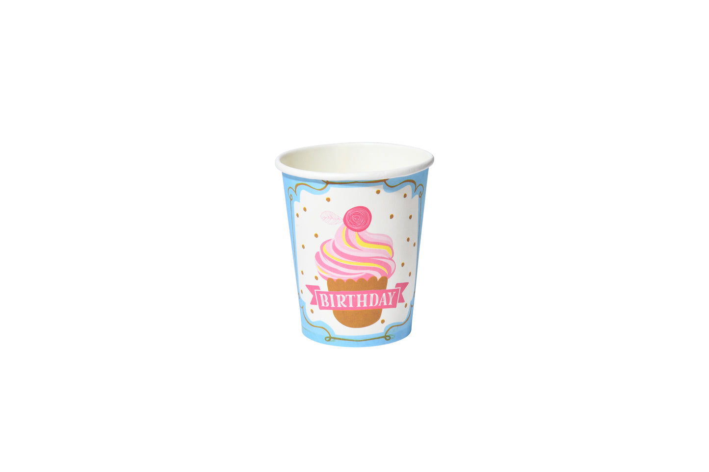 Happy Birthday Cupcake Blue Paper Cups - My Store