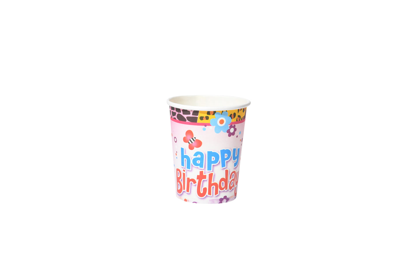 Happy Birthday Animal Print Paper Cup - My Store