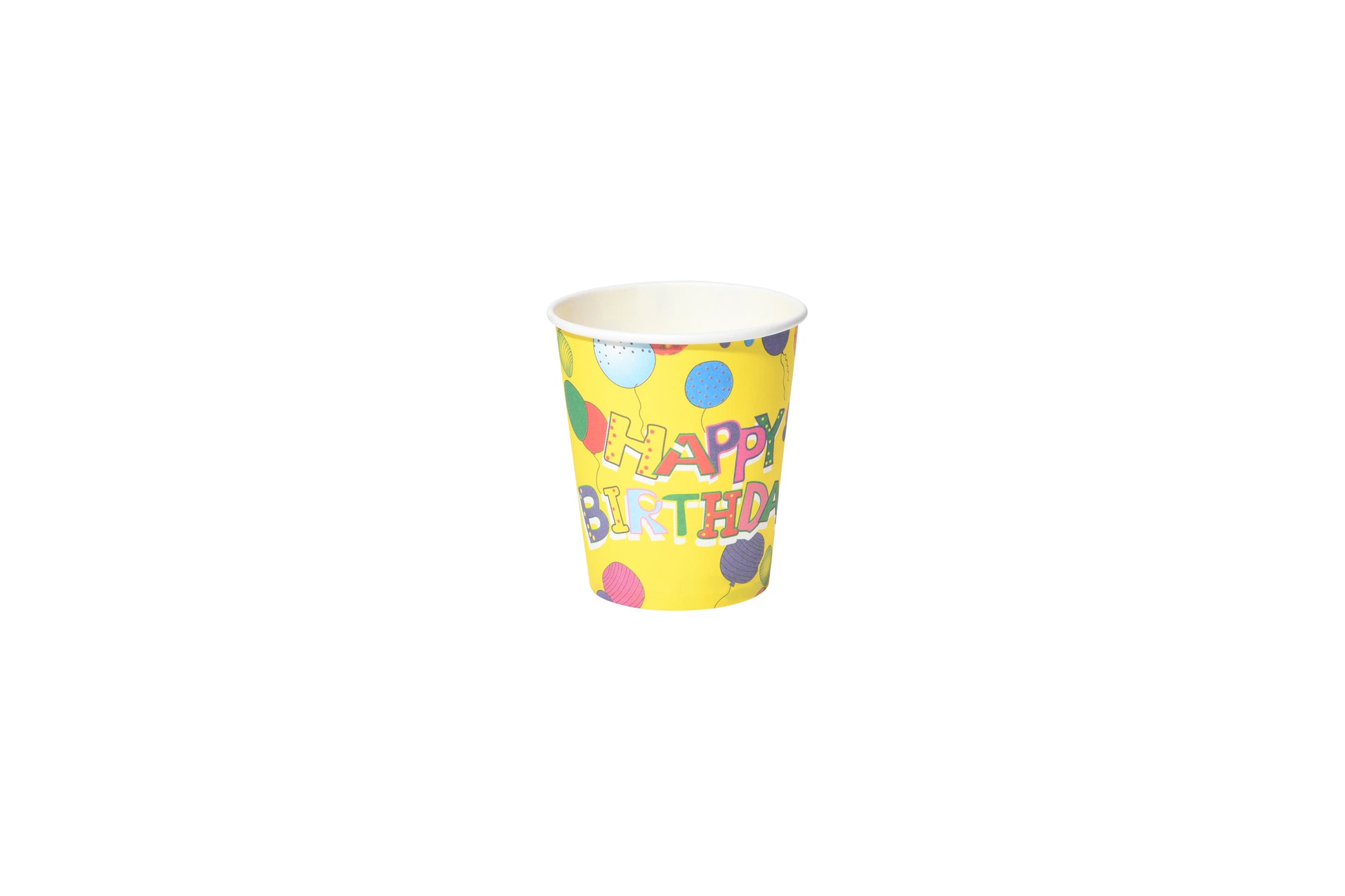 Yellow Happy Birthhday Paper Cups - My Store