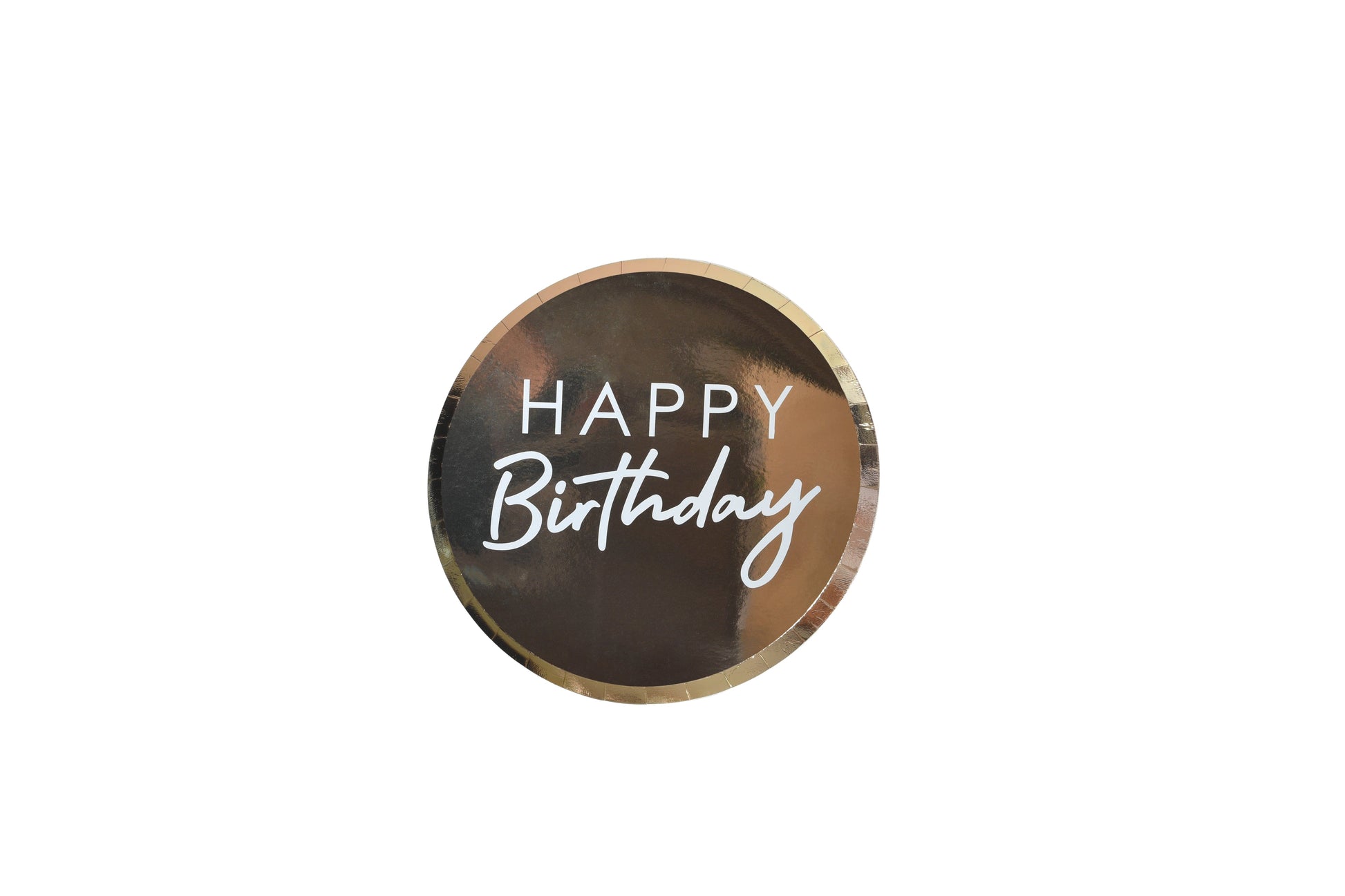 Happy Birthday Gold Paper Plate - My Store